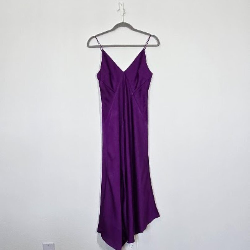 KEEPSAKE the label Infinity Midi Dress grape in grape asymmetric hem Sz S - Picture 8 of 11
